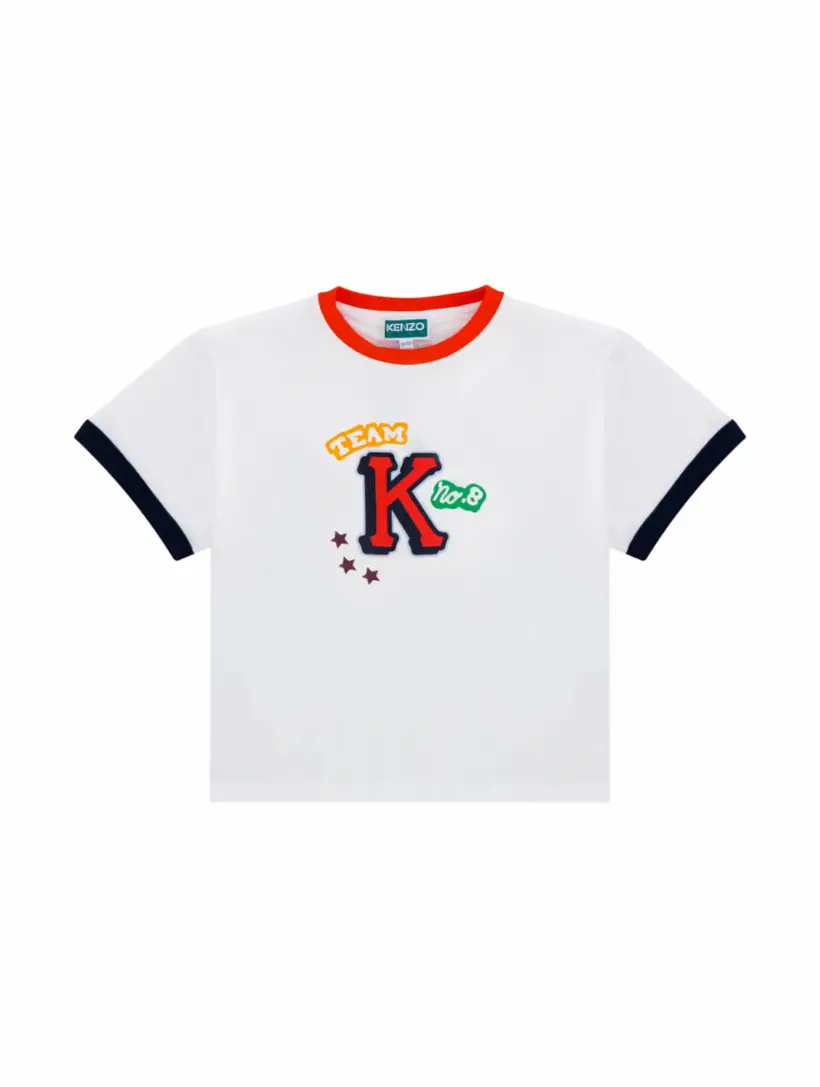 Хлопковая футболка с принтом Kenzo, белый