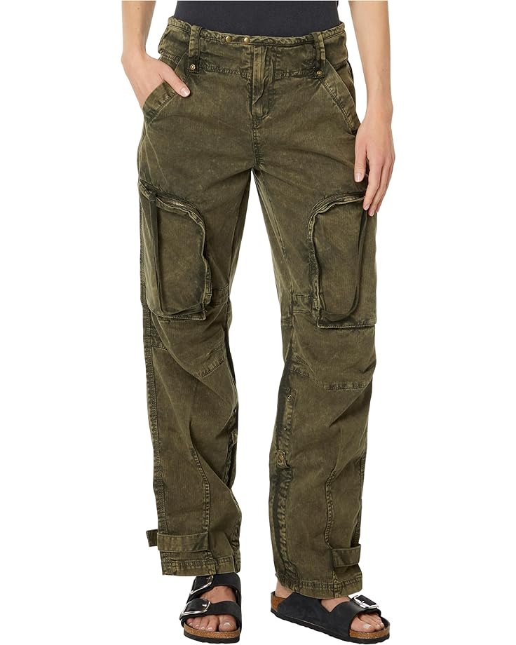 Брюки Free People Can'T Compare Slouch, цвет Dusty Olive