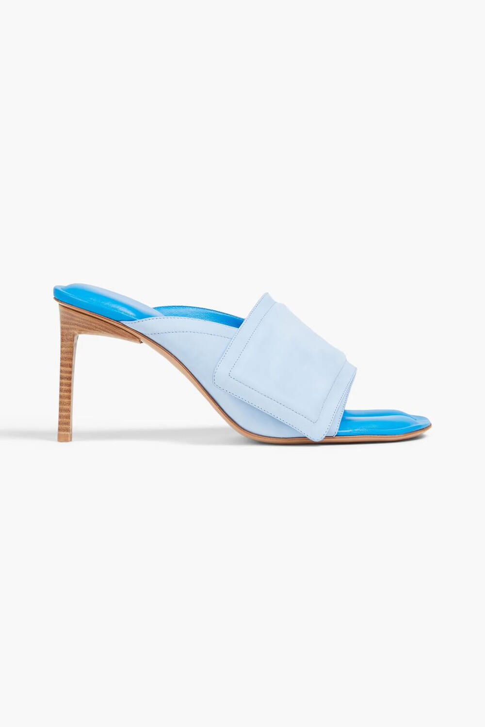 

Мюли из нубука с мягкой подкладкой цвета морской волны Jacquemus, светло-синий