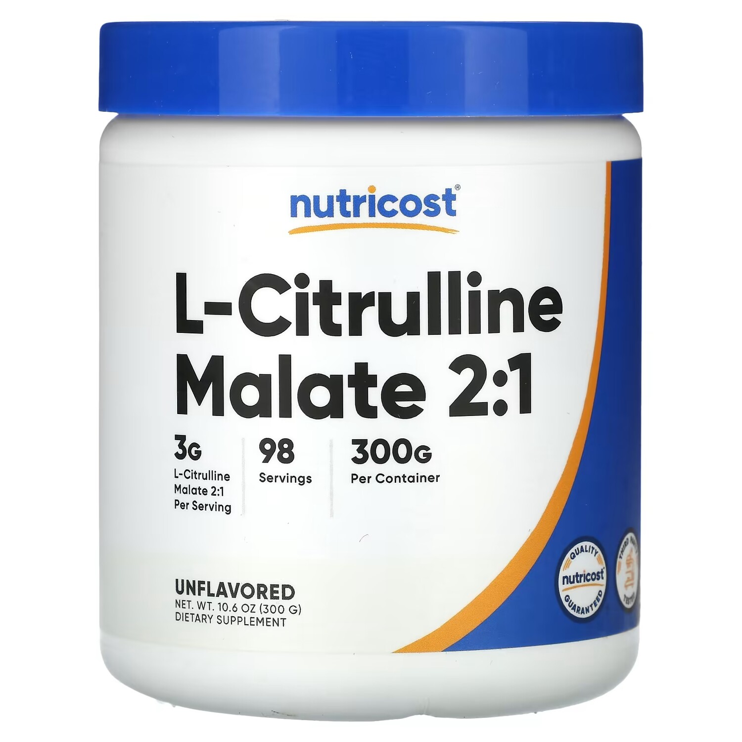 

Nutricost L-цитруллин малат 2:1 без ароматизаторов, 10,6 унций (300 г)