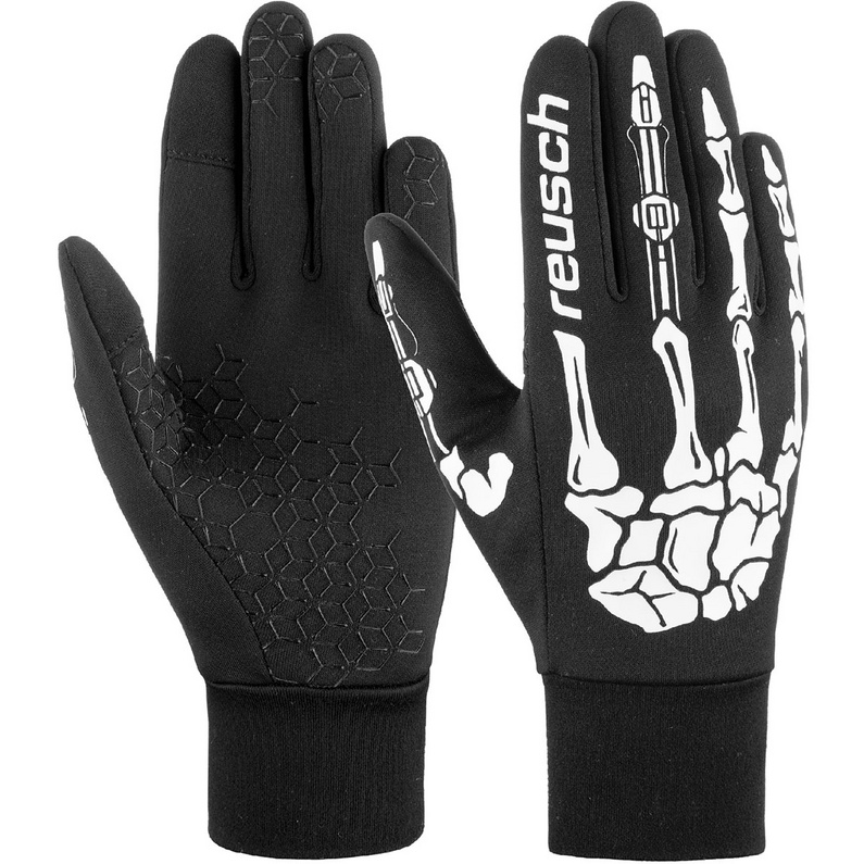 Детские перчатки Ashton TOUCH-TEC Reusch, черный черные кожаные перчатки с сенсорным экраном и манжетой борг asos