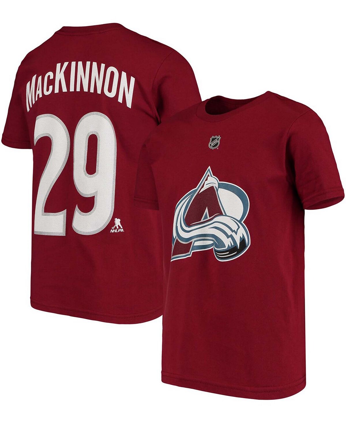 

Футболка Big Boys Nathan Mackinnon Burgundy Colorado Avalanche с именем и номером игрока Outerstuff