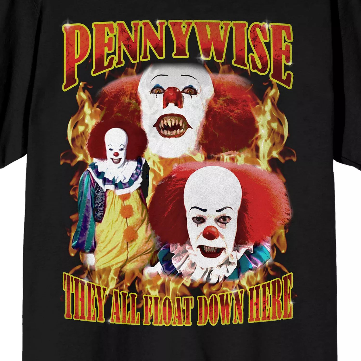 Мужская футболка IT Pennywise Flames 1990-х годов Licensed Character neca фигурка neca it pennywise 1990 movie