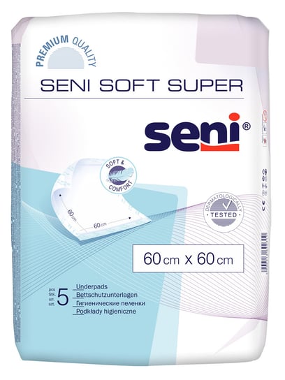 Прокладки гигиенические, 60х60 см, 5 шт. Seni, Soft Super