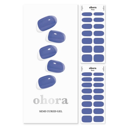 Полуотвердевшие гелевые полоски для ногтей ohora N Tint Bluesy — салонное качество, долговечны, легк