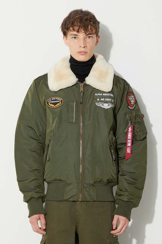 

Куртка-бомбер Injector III Air Force Alpha Industries, зеленый