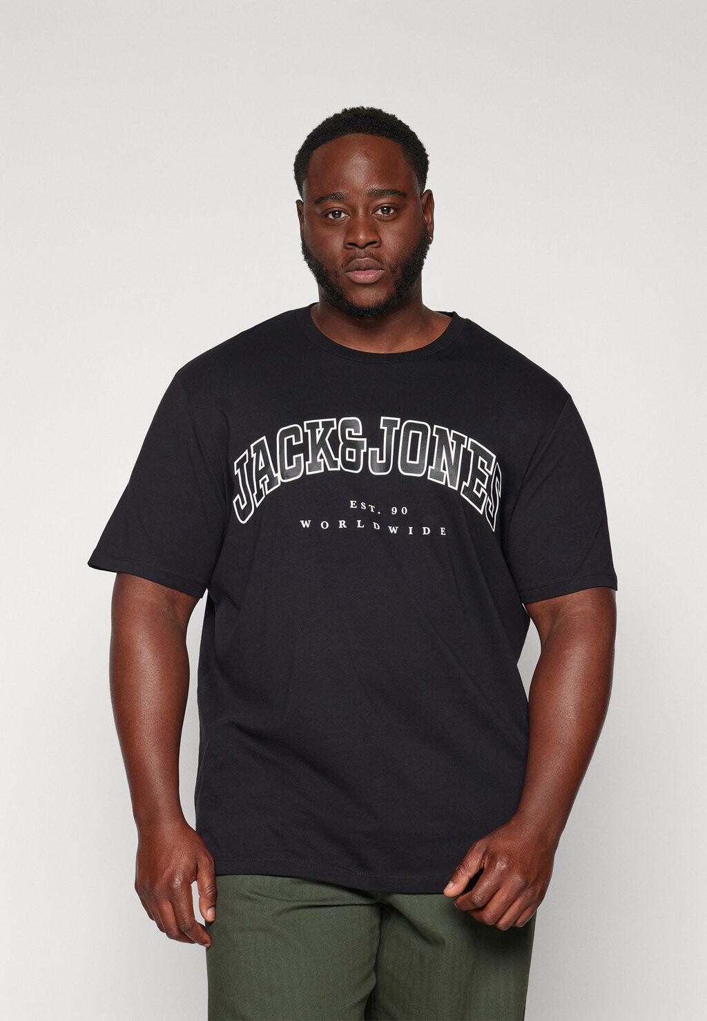 

Футболка с принтом JJECALEB VARSITY TEE NECK 3 PACK Jack & Jones, черный