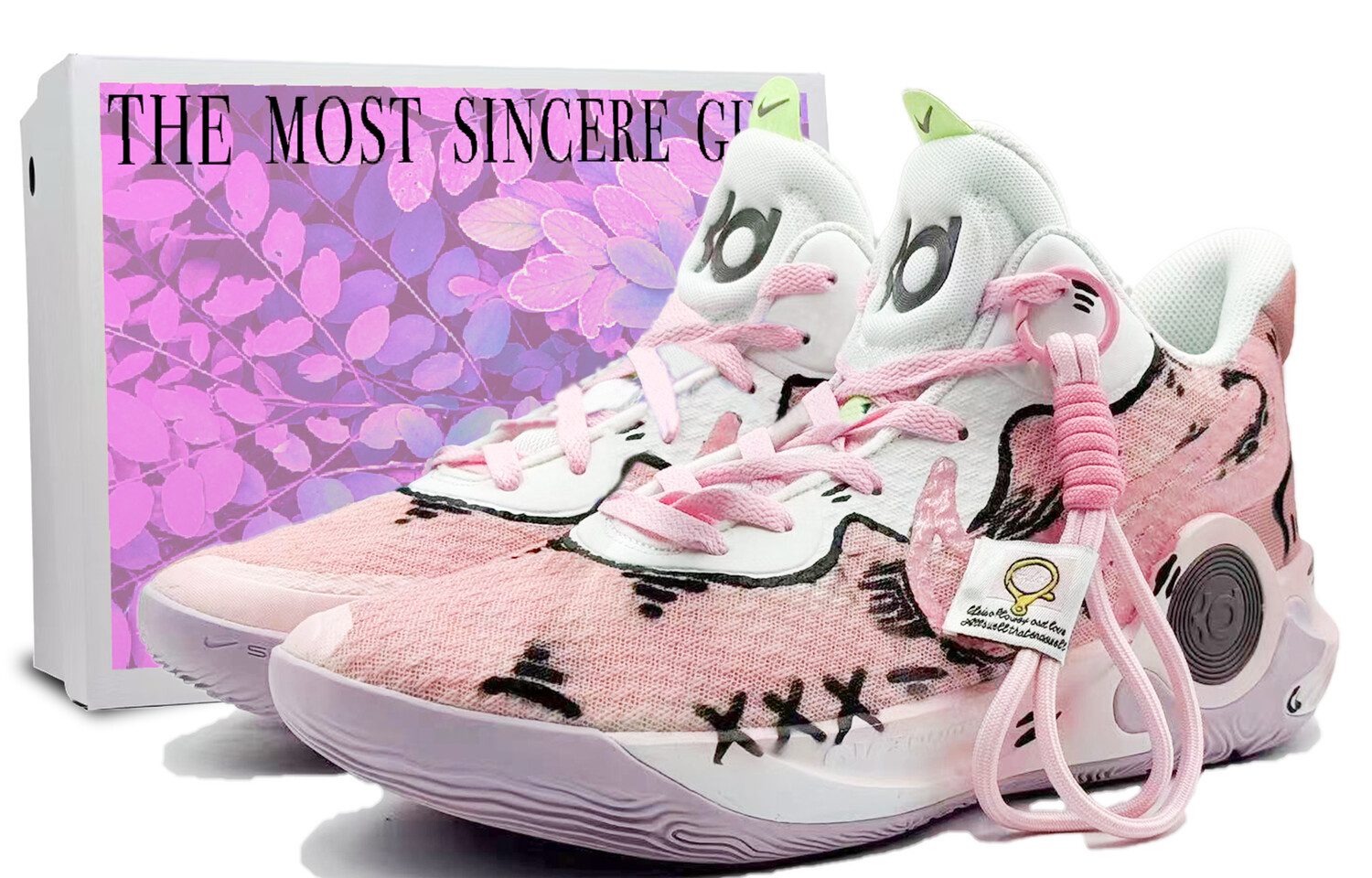 

Кроссовки Nike KD Trey 5 IX Vintage Basketball Shoes Men Mid-top Pink, розовый