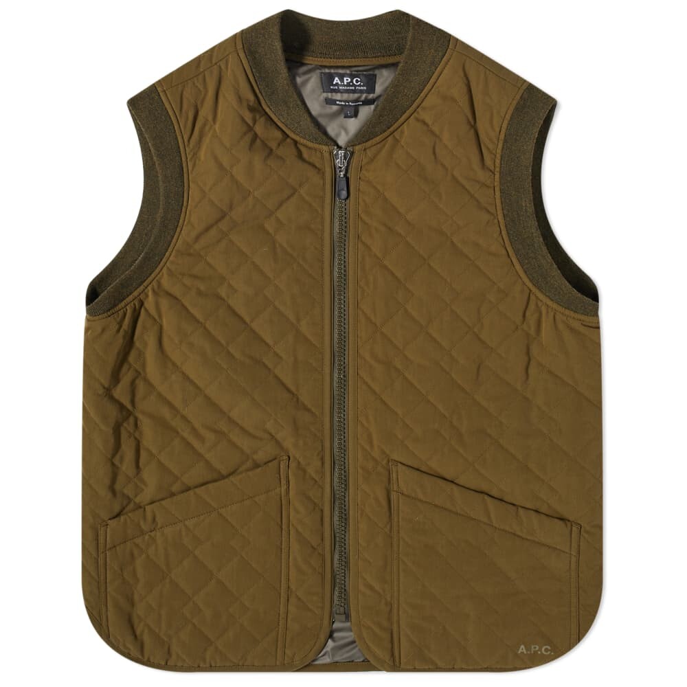 

A.P.C. Стеганый жилет Silas, хаки