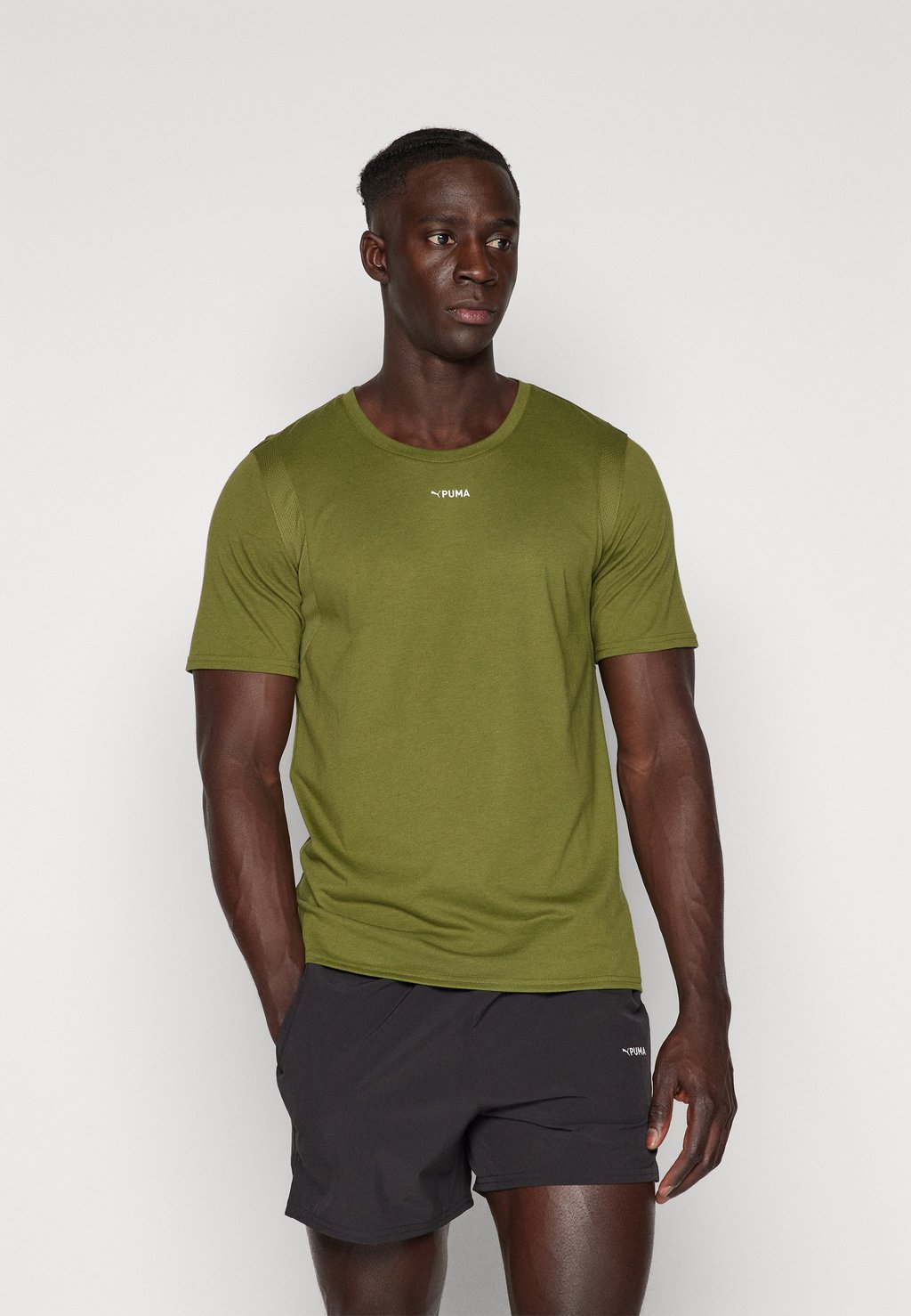 Базовая футболка Fit Triblend Ultrabreathe Puma, цвет olive green