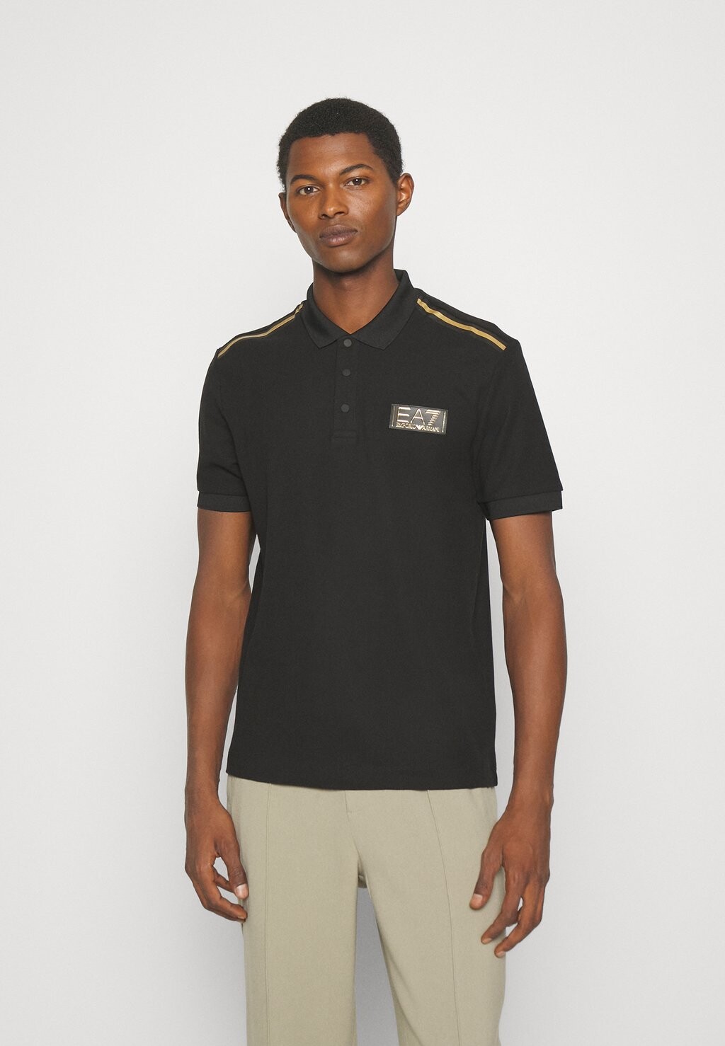 

Рубашка поло EA7 Emporio Armani, черный