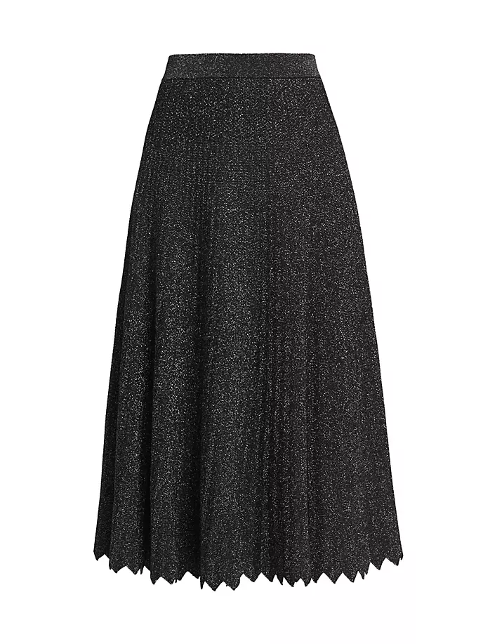 

Трикотажная юбка миди цвета металлик Rory Elie Tahari, цвет noir gunmetal lurex
