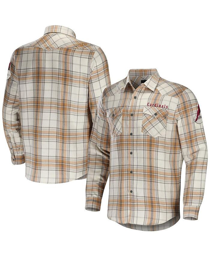 

Мужская фланелевая рубашка на пуговицах с длинными рукавами NFL X Darius Rucker Collection от Tan Arizona Cardinals Fanatics, тан/бежевый