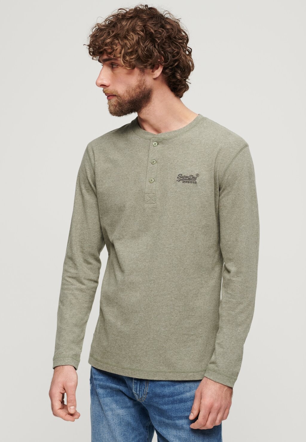 

Рубашка с длинным рукавом VINTAGE Superdry, цвет ash olive marl
