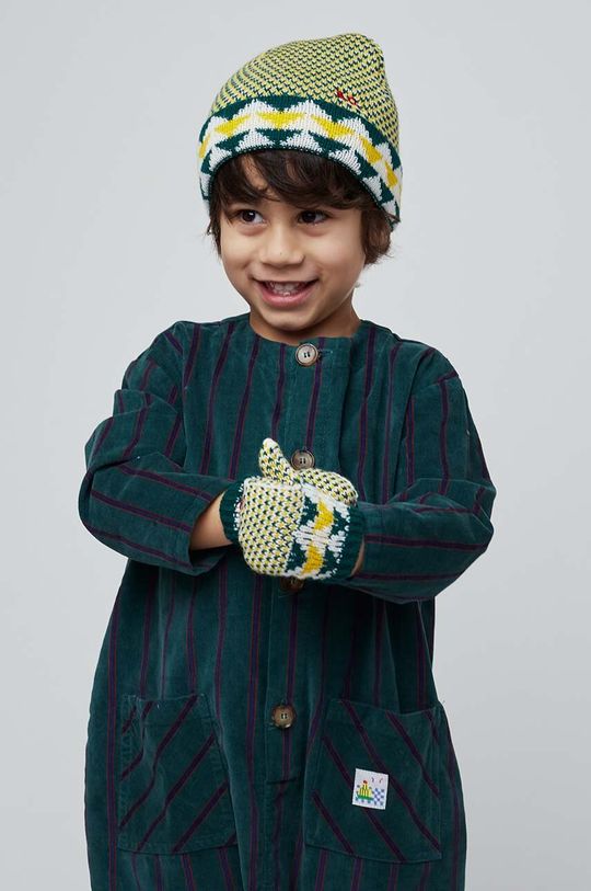 Детская шапка и перчатки Bobo Choses, зеленый