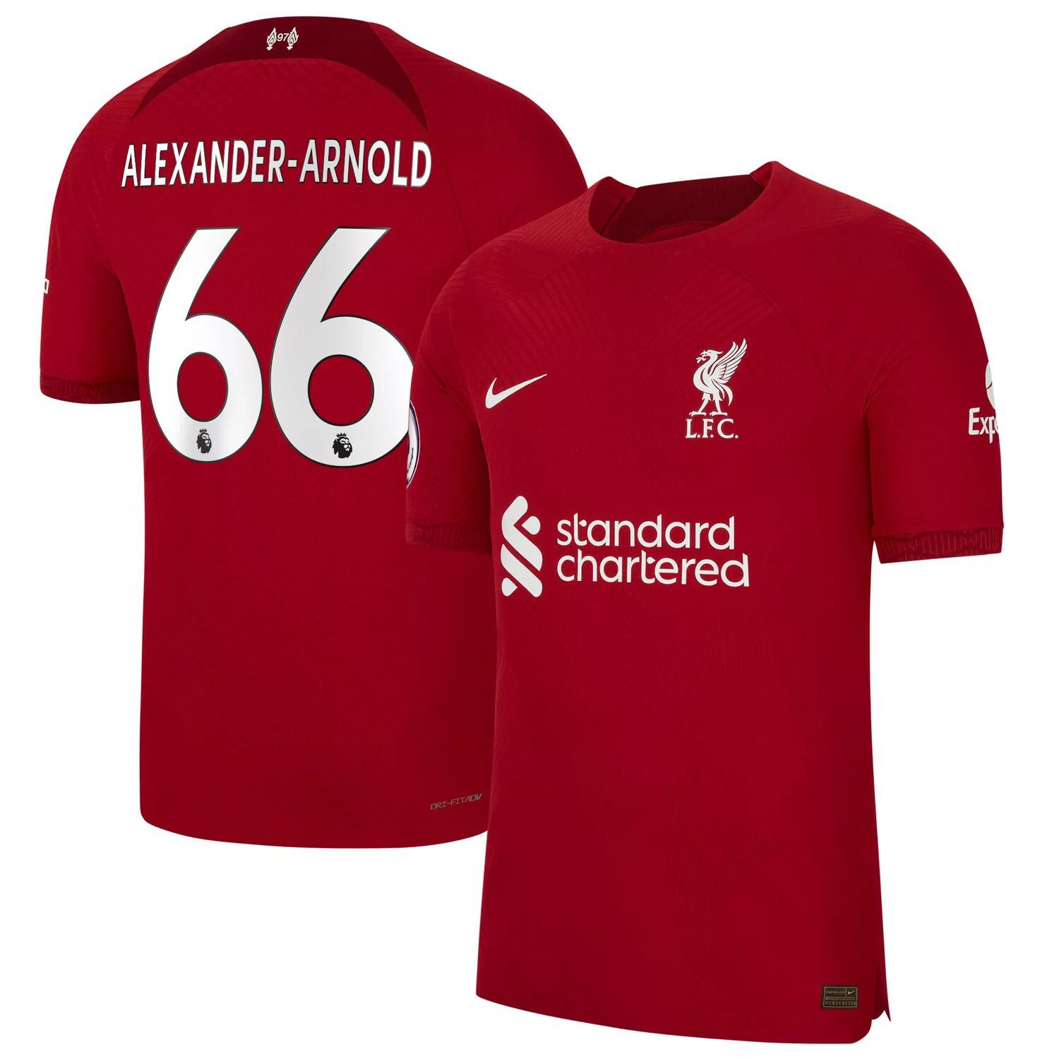 

Мужская футболка Nike Trent Alexander-Arnold Red Liverpool 2022/23 Home Authentic Player