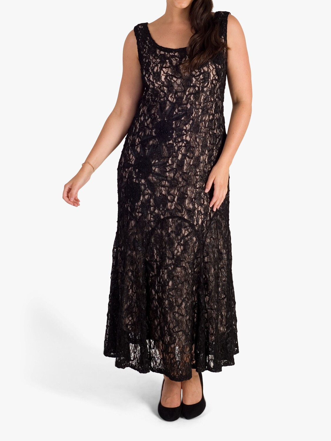 

Платье с вышивкой Chesca Lace Cornelli, черное, Черный