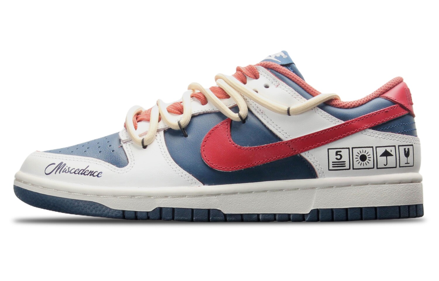 

Кроссовки Nike Dunk Skateboarding Shoes Unisex Low-top White/Blue/Red, белый