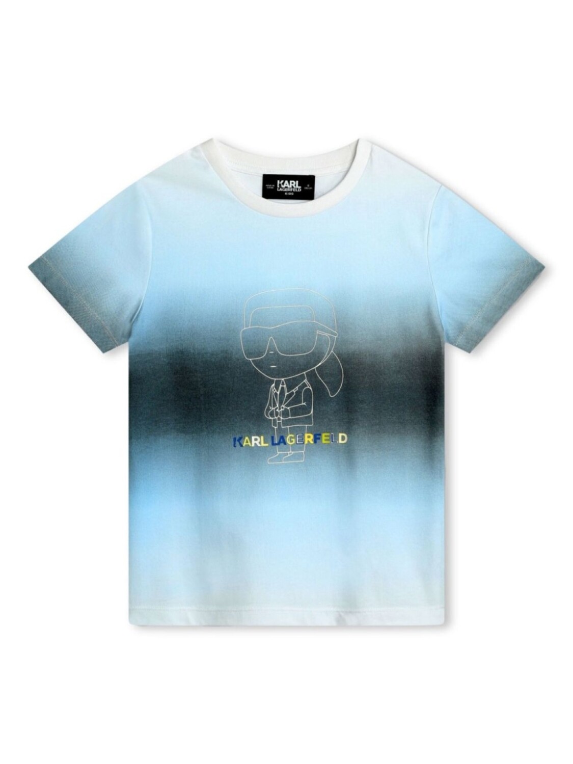 

Karl Lagerfeld Kids футболка Ikonik с эффектом омбре, белый
