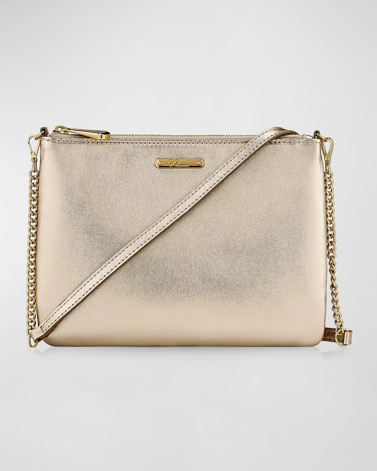 

Сумка через плечо Chelsea металлик Gigi New York, цвет White Gold
