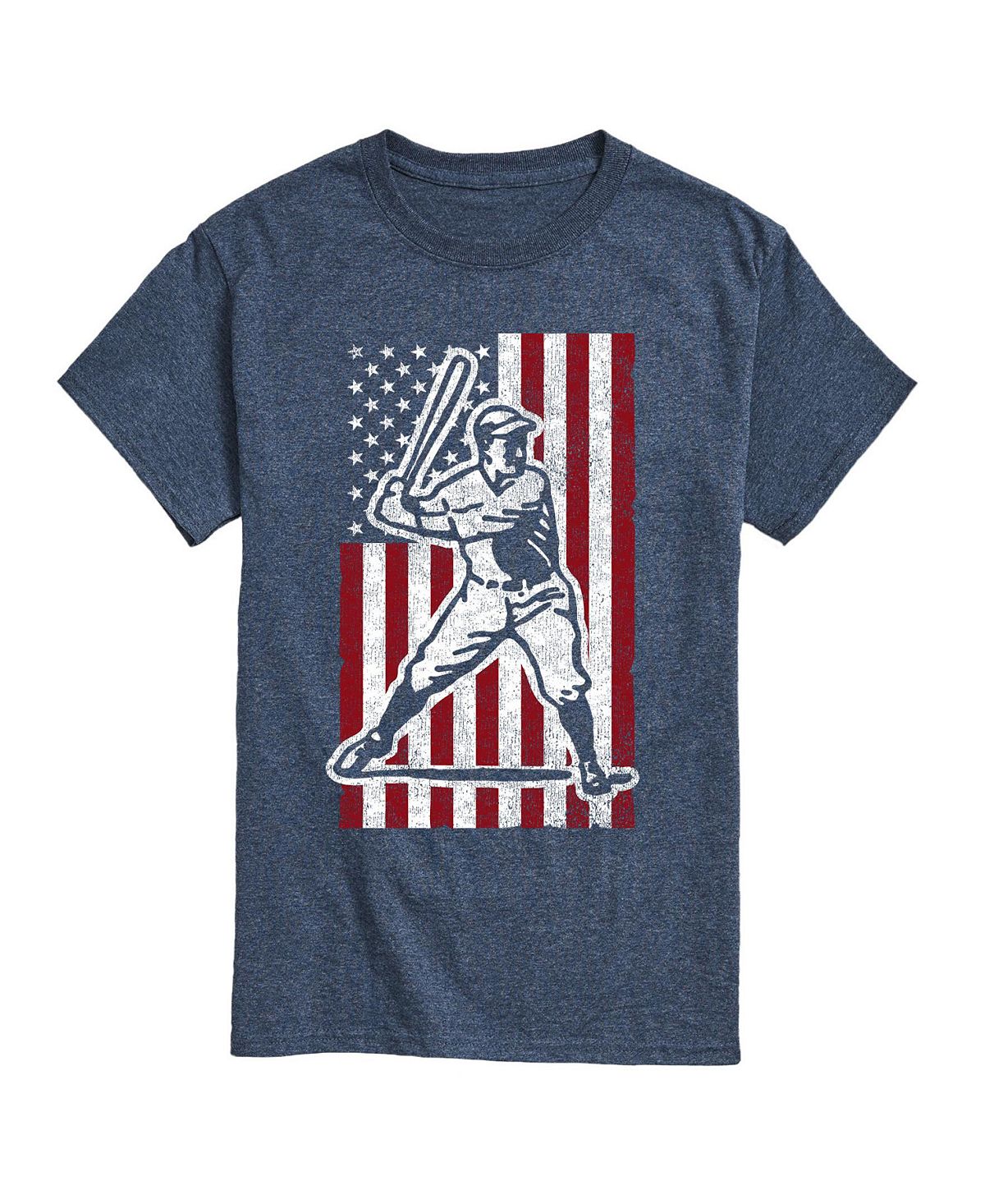 Мужская бейсбольная футболка с коротким рукавом и флагом AIRWAVES