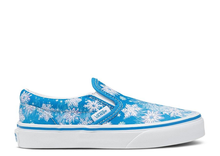 

Кроссовки Vans Classic Slip On V Kids, цвет Snowflakes Winter Wonderland Blue