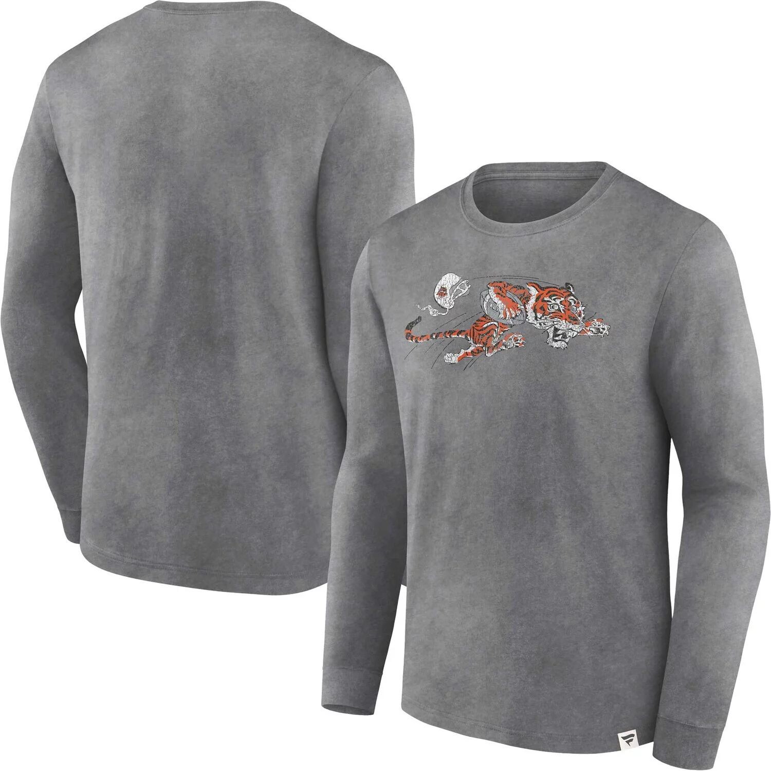 

Мужская футболка с длинными рукавами и фирменным логотипом Heather Charcoal Cincinnati Bengals Fanatics
