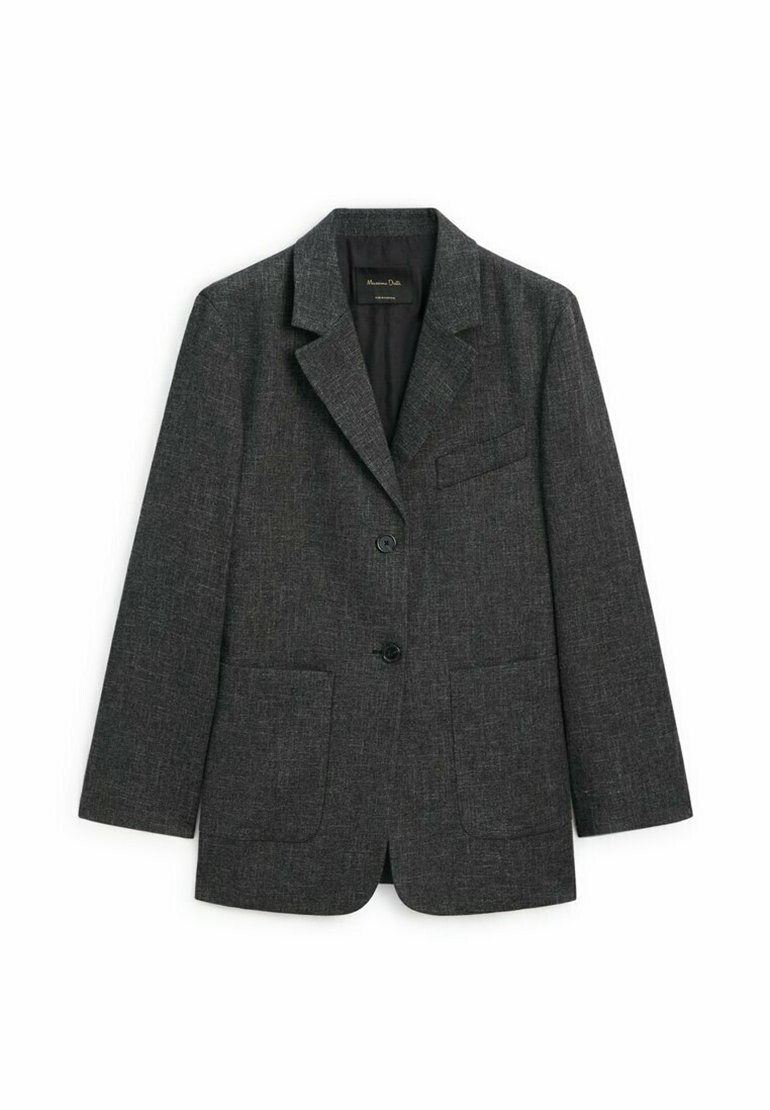 

Короткое пальто LONG Massimo Dutti, черный