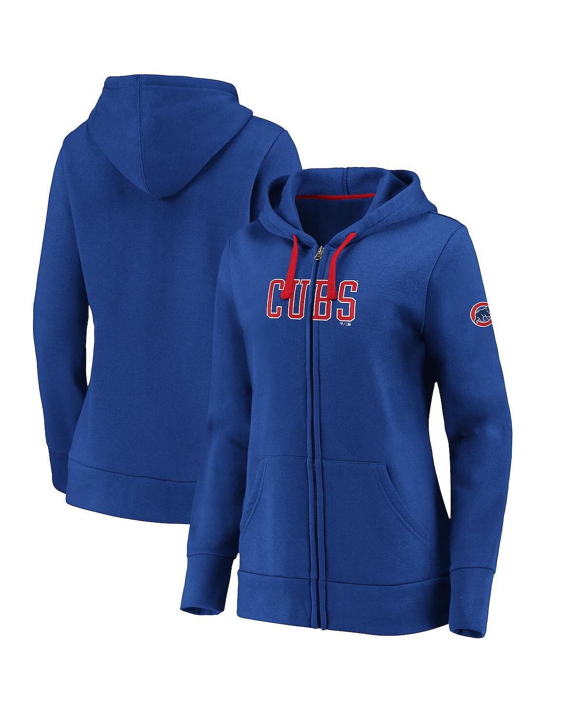 

Женская толстовка с логотипом Royal Chicago Cubs и молнией во всю длину Fanatics