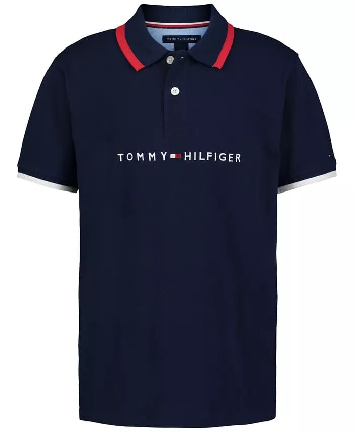 

Рубашка-поло с вышитым логотипом Little Boys Tomas Tommy Hilfiger, красный