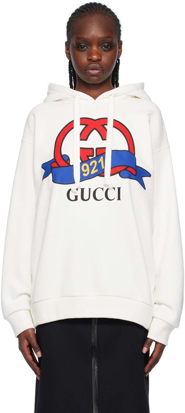 

Белый худи Interlocking G 1921 Gucci
