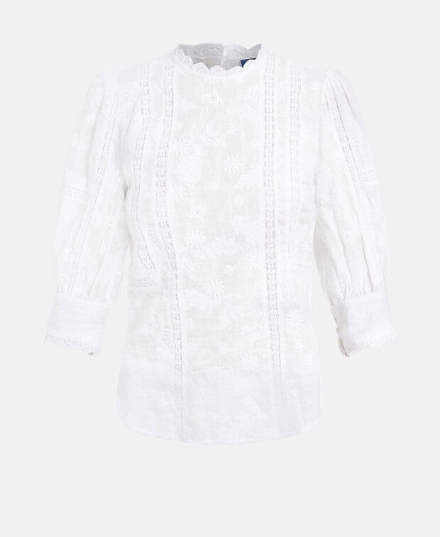 

Льняная блузка Polo Ralph Lauren, белый