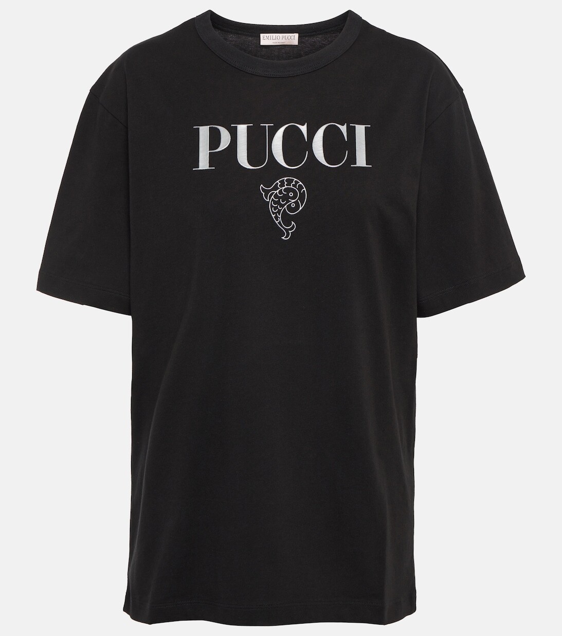 

Футболка из хлопкового джерси с логотипом PUCCI, черный