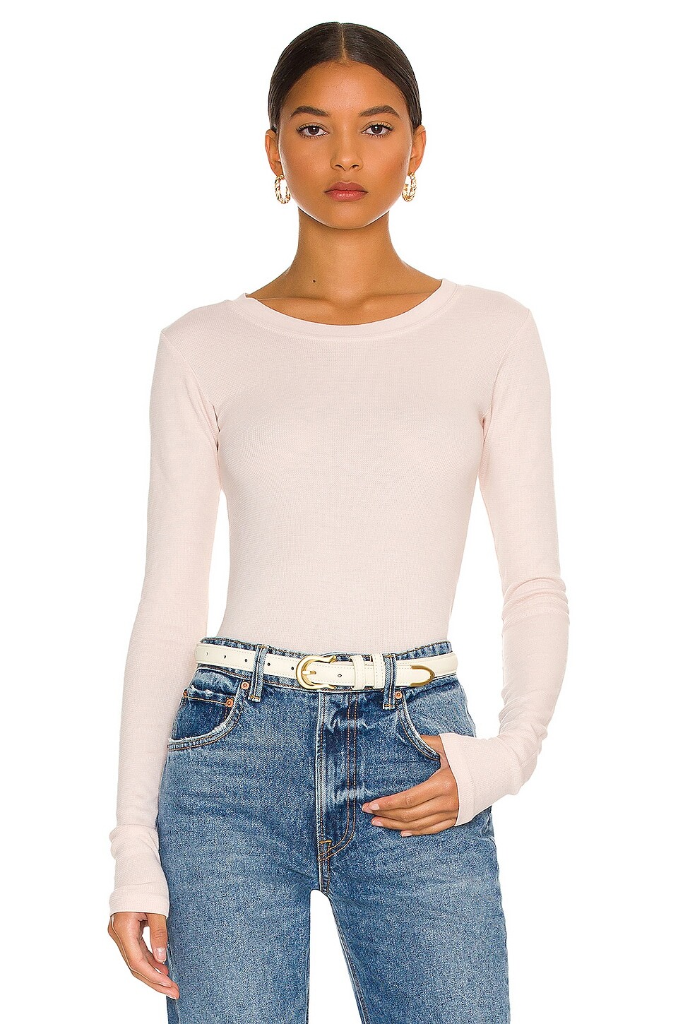 

Топ LA Made Long Sleeve Crew Neck, цвет Soft Sand