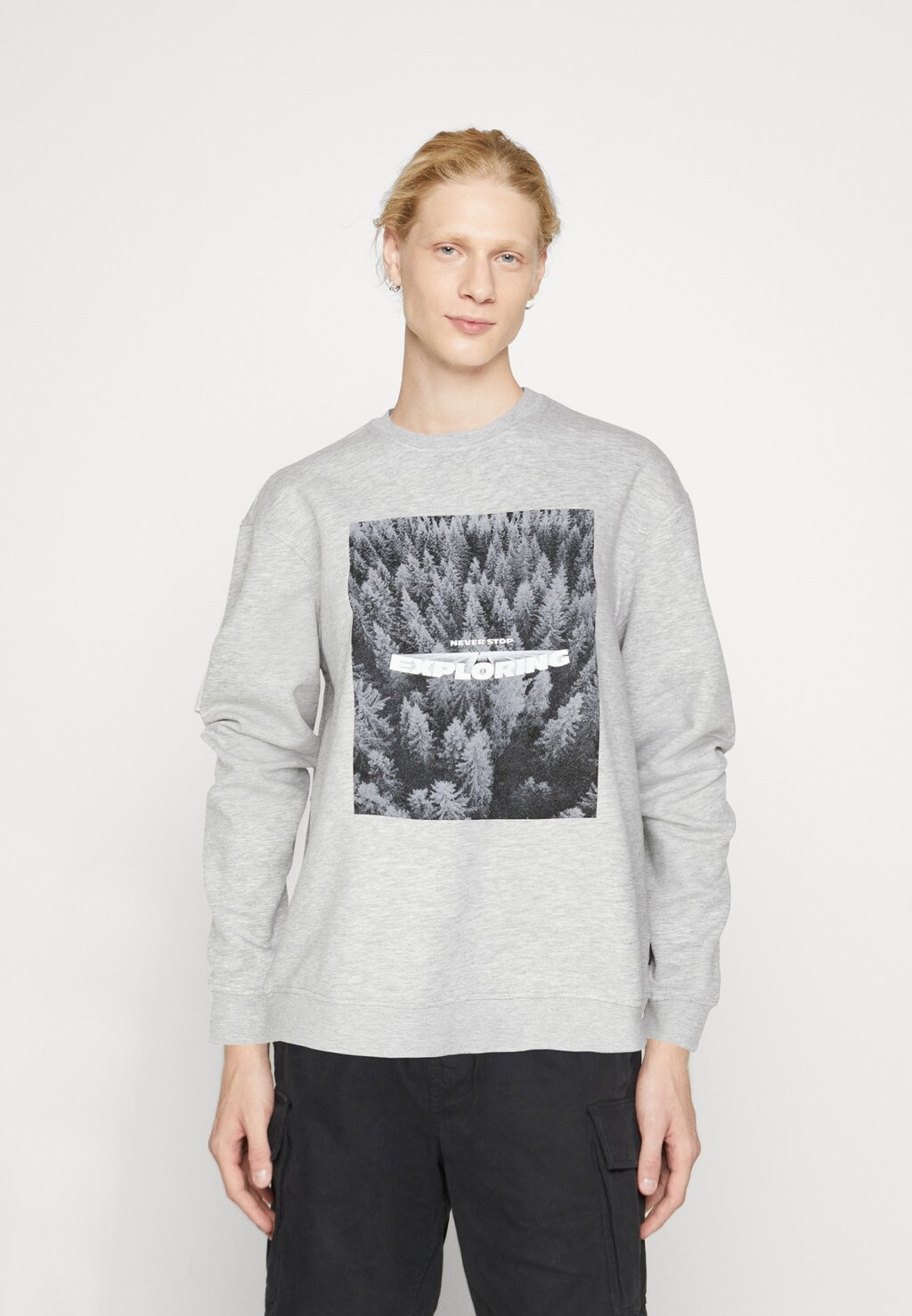 

Толстовка ONSOREN CREW Only & Sons, светло-серый меланж
