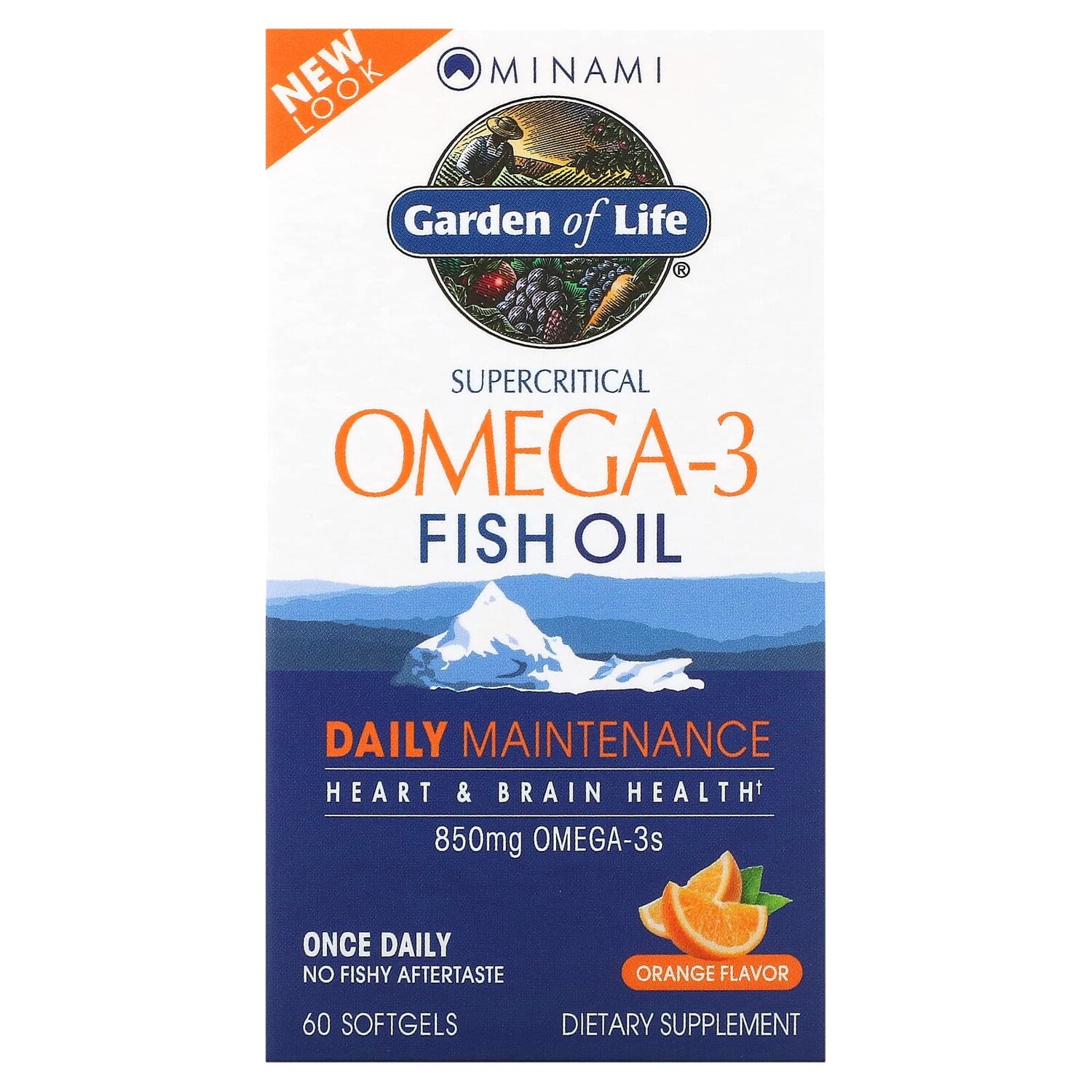 

Garden of Life, сверхкритический рыбий жир с омега-3, апельсин, 60 капсул, Minami Nutrition