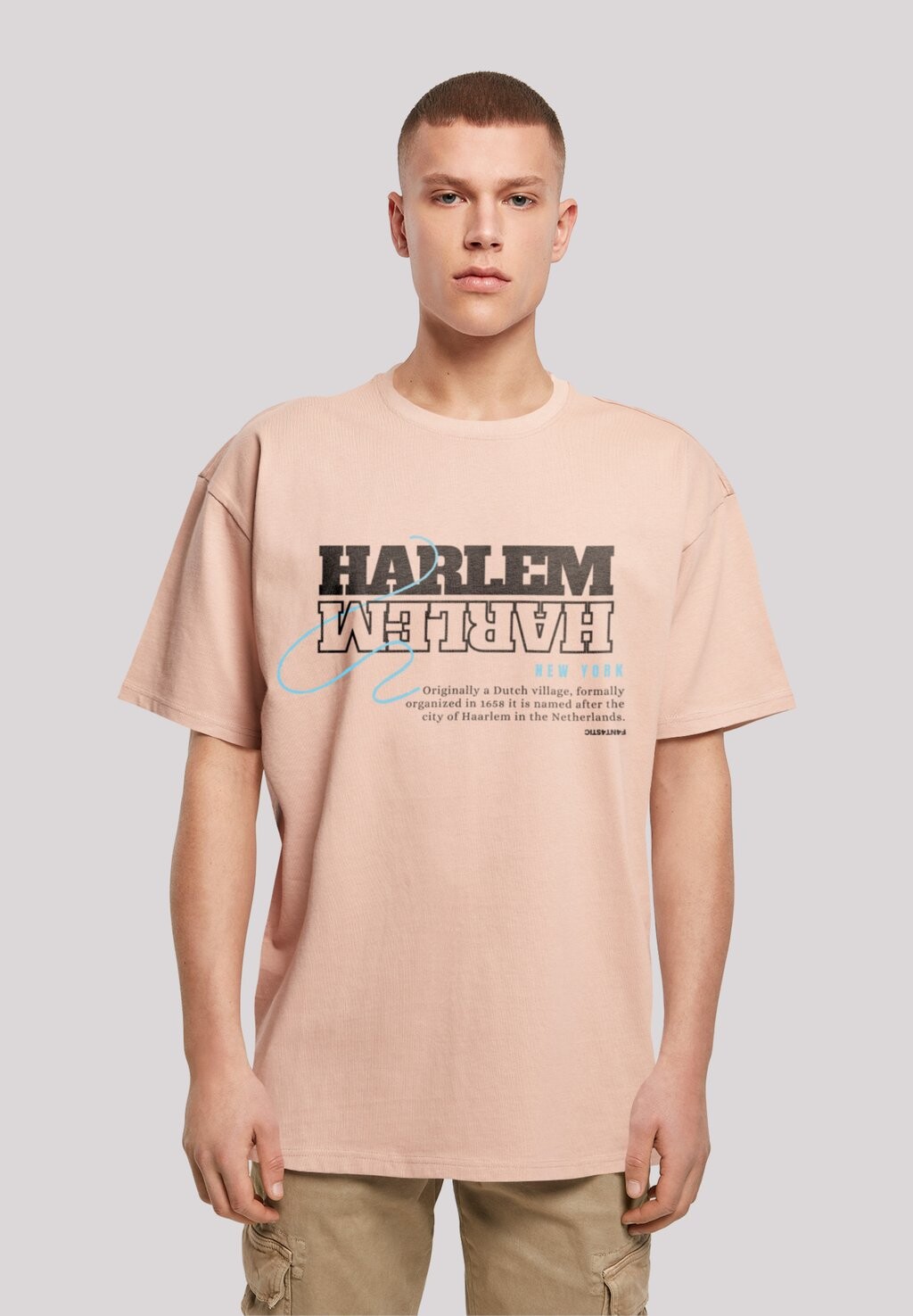

Футболка с принтом HARLEM TEE F4NT4STIC, цвет amber