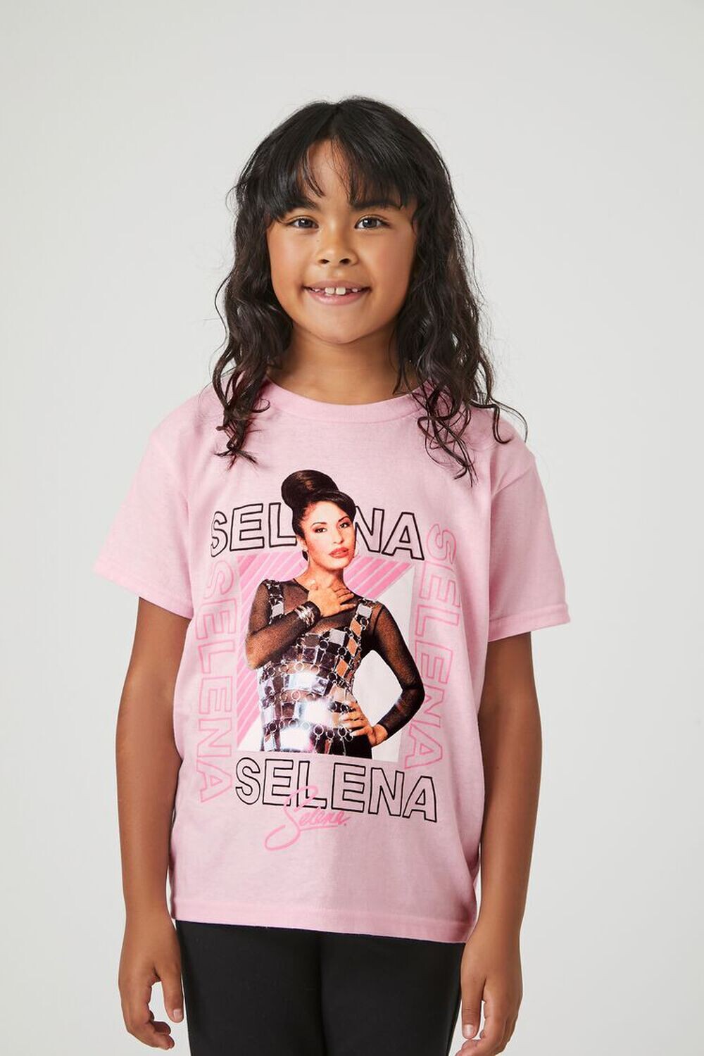 

Футболка с рисунком Selena для девочек Forever 21, розовый
