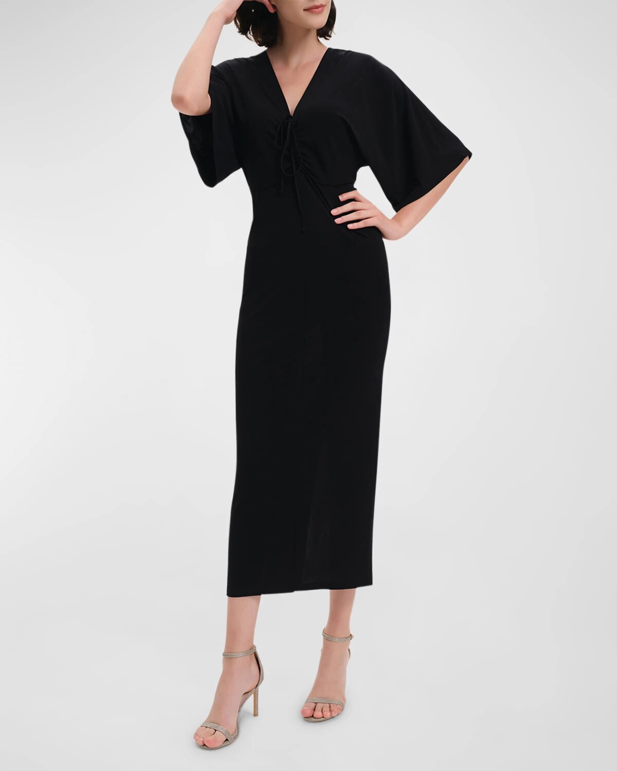 

Облегающее трикотажное платье миди Valerie со сборками Diane von Furstenberg, цвет Black