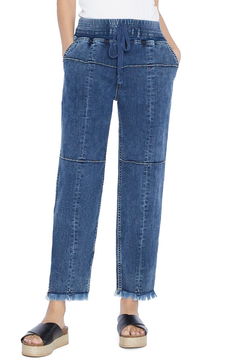 

Джинсы Wash Lab свободного кроя со сборками WASH LAB DENIM