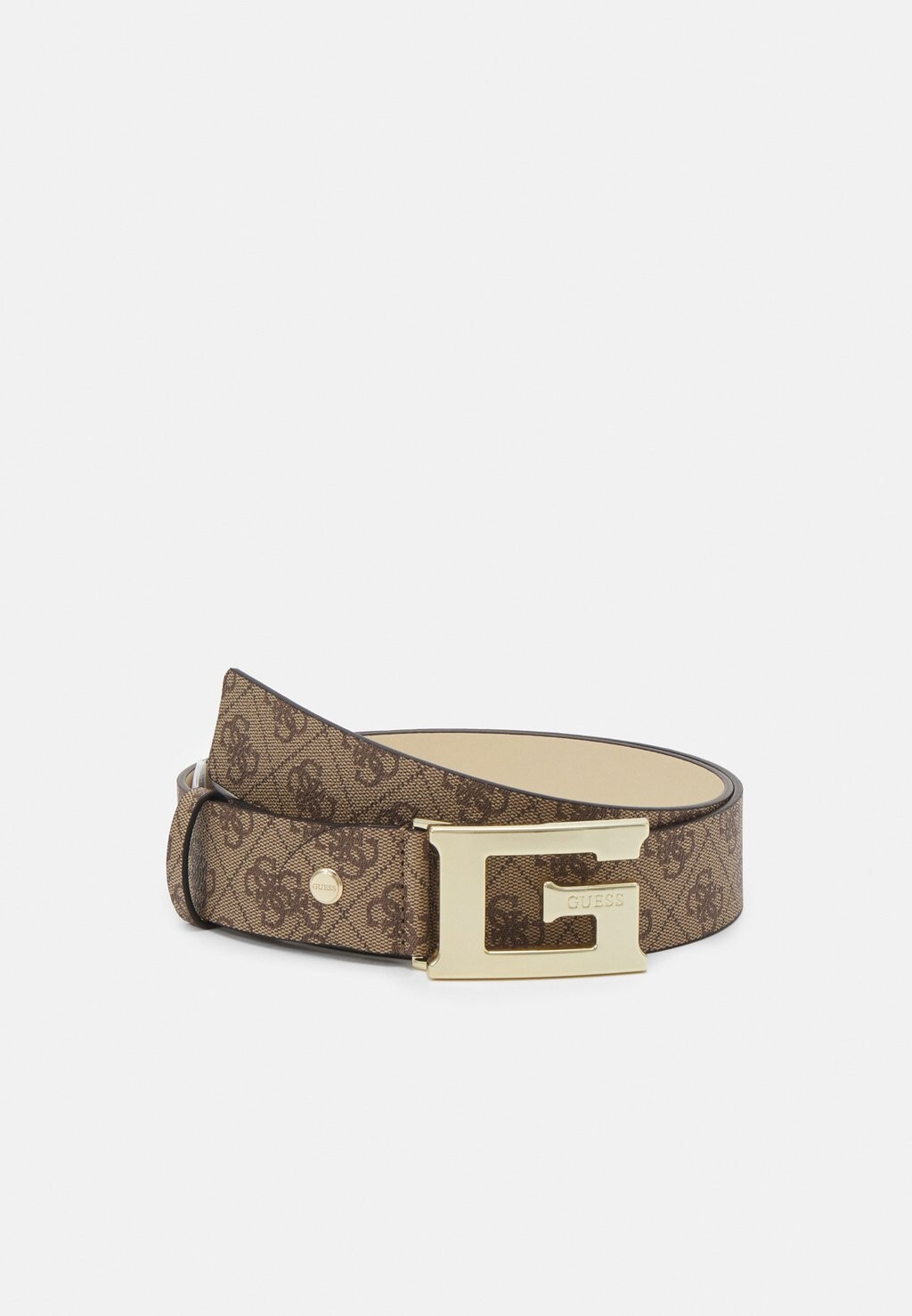 

Ремень MERIDIAN ADJUSTABLE PANT BELT Guess, молочный логотип