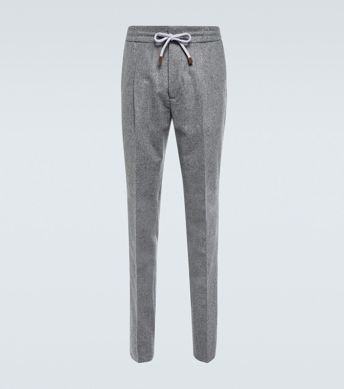

Брюки из шерсти с кулиской Brunello Cucinelli, серый