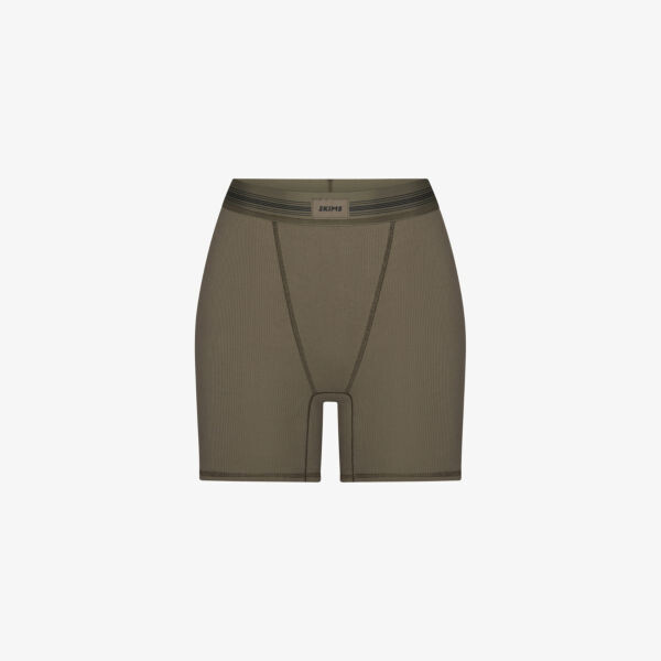 

Боксеры из эластичного хлопка с нашивкой-логотипом Cotton Rib Skims, цвет army