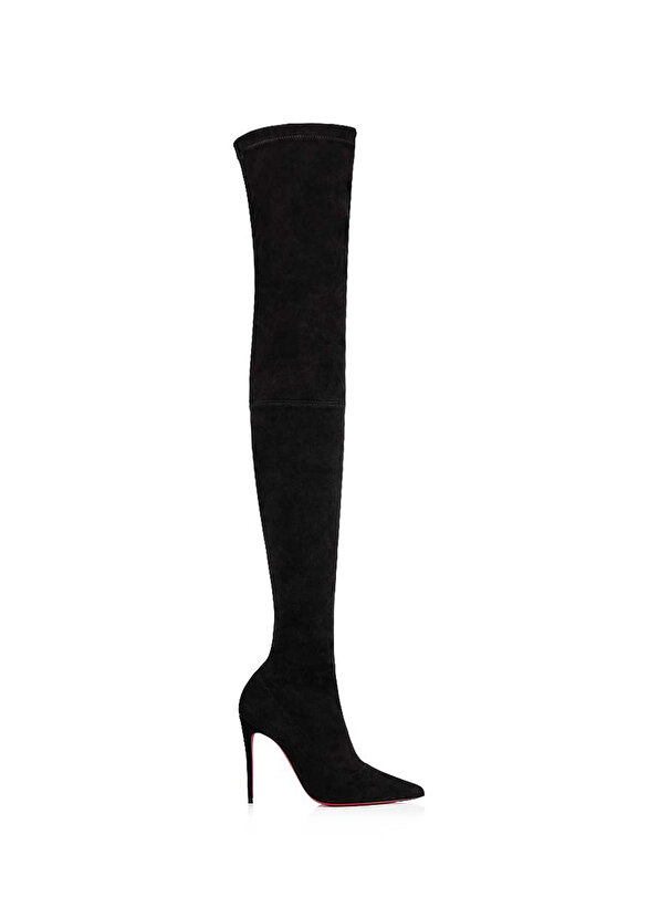 Черные женские кожаные ботинки kate Christian Louboutin