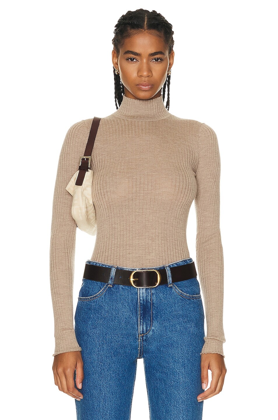 

Топ Sprwmn Mock Neck, кэмел