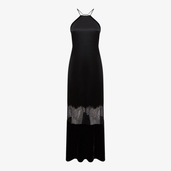 

Платье макси Janelle с кружевными вставками Reiss, черный