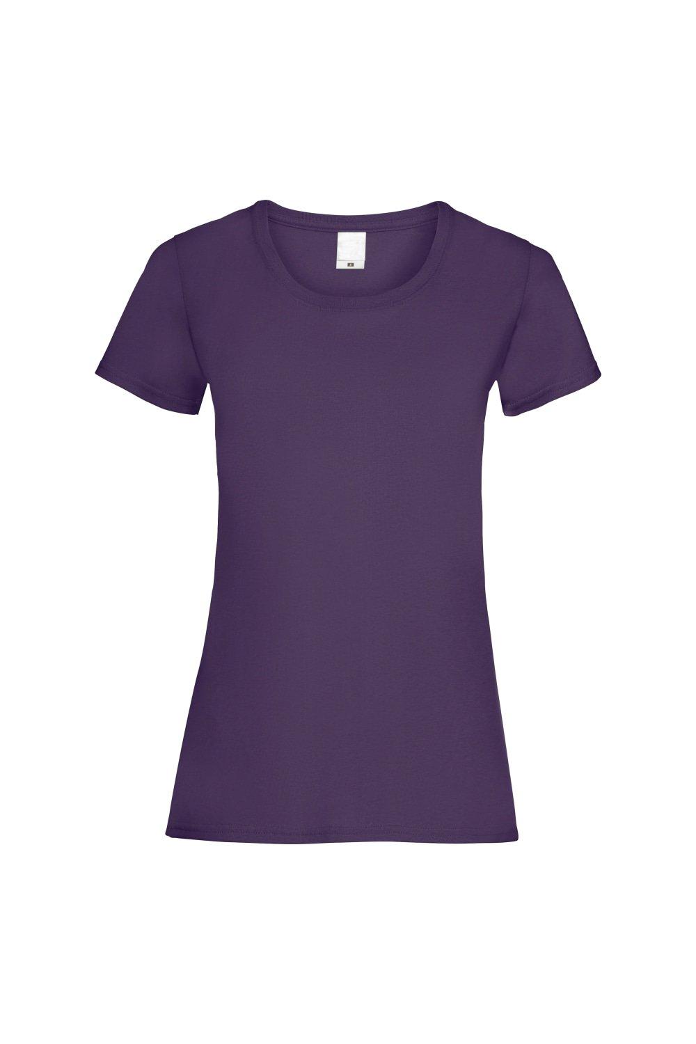 Повседневная футболка с короткими рукавами Value Universal Textiles, фиолетовый повседневная футболка value с длинным рукавом universal textiles белый