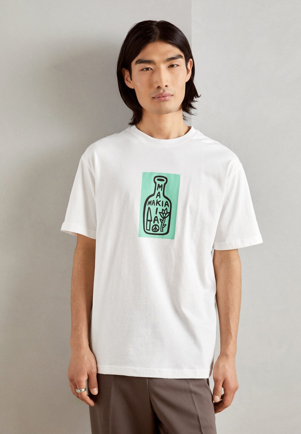 

Футболка с принтом BOTTLED Makia, цвет white