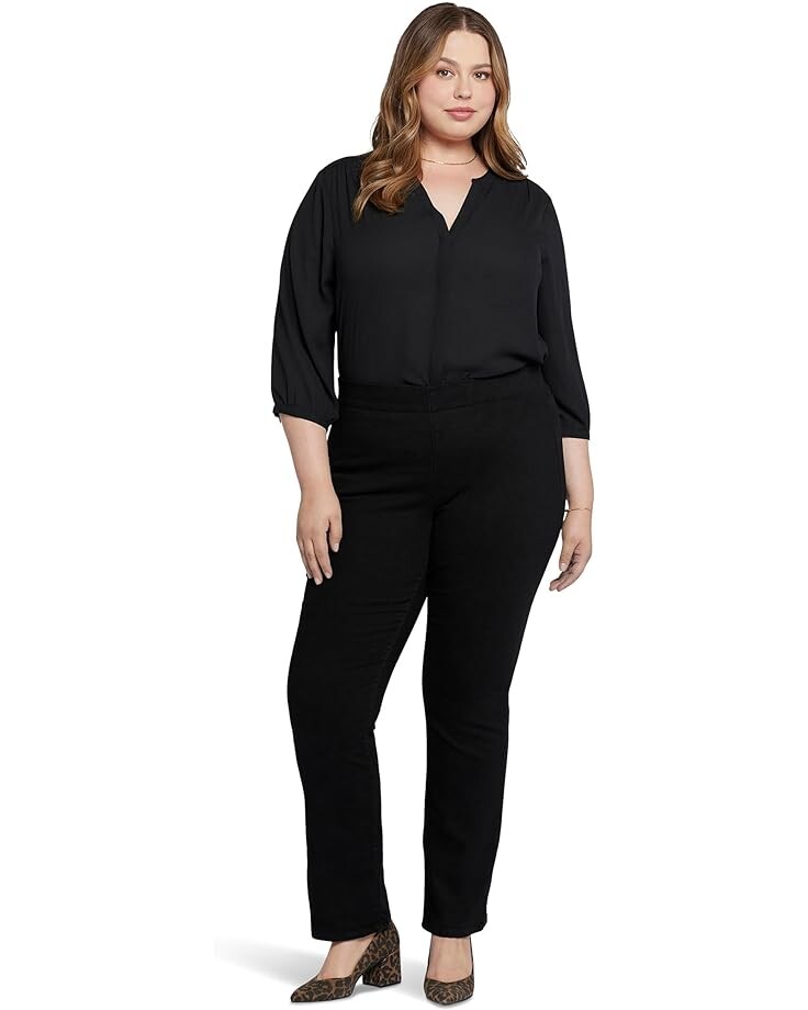

Джинсы NYDJ Plus Size Pull-On Bailey in Black Rinse, черный