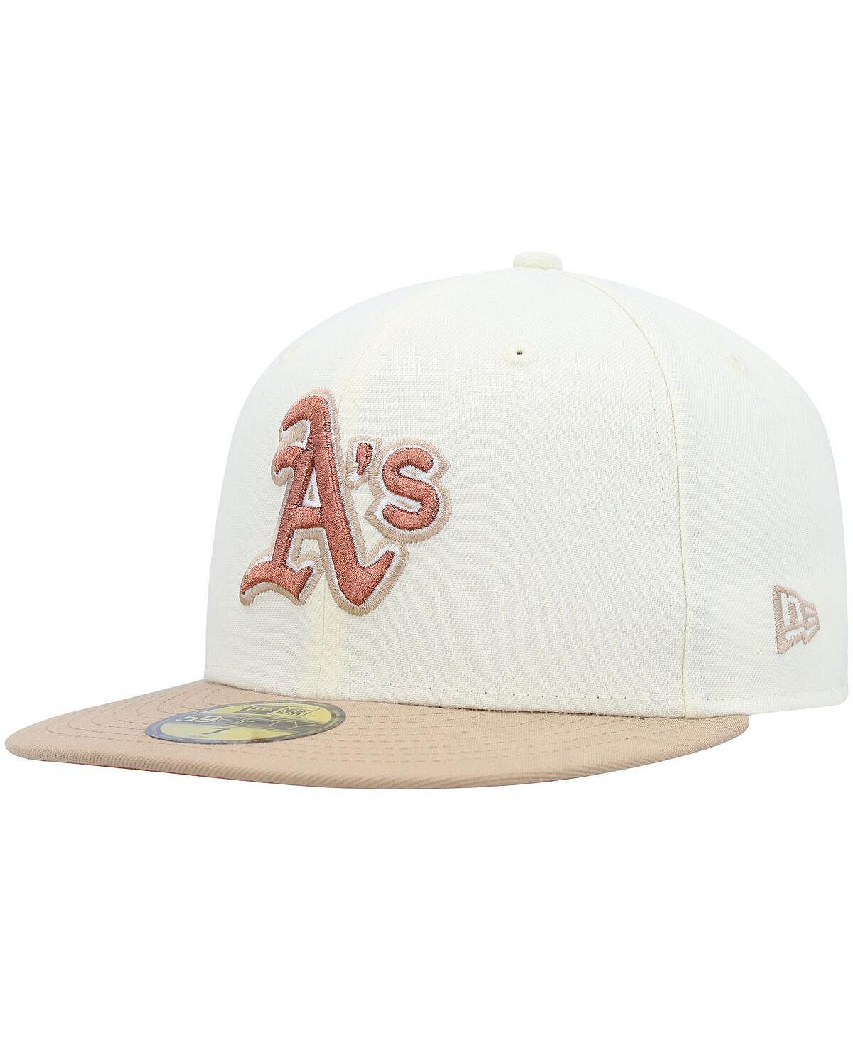 

Мужская кремовая кепка Oakland Athletics Chrome Camel Rust Undervisor 59FIFTY. New Era